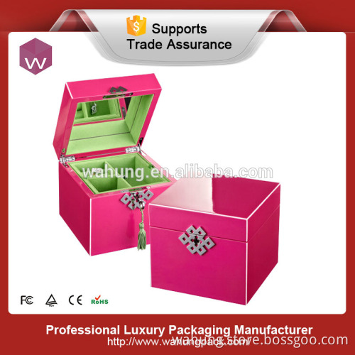 luxury locks with key wooden jewelry box